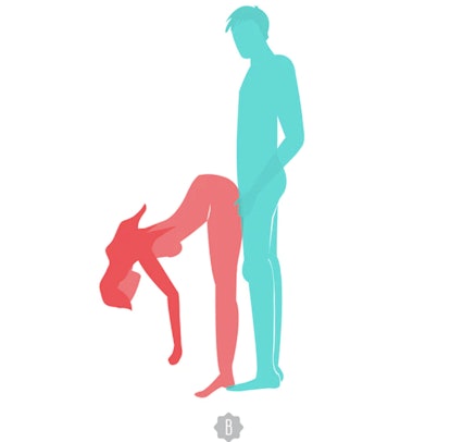 bent-over standing sex position 