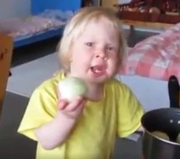 This Viral Video Of A Toddler Eating An Onion Is Why The Exists