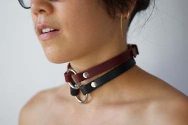 Oxblood Leather O-Ring Collar