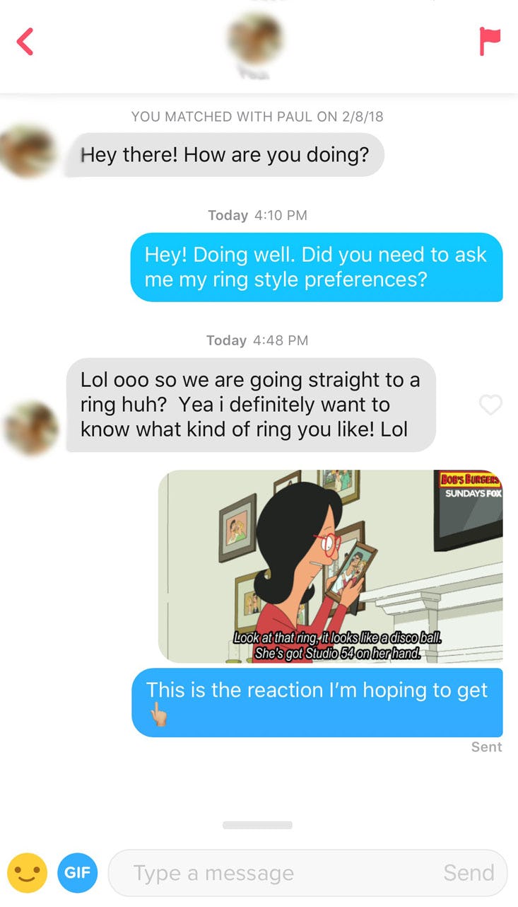 Tinder now asking for mail