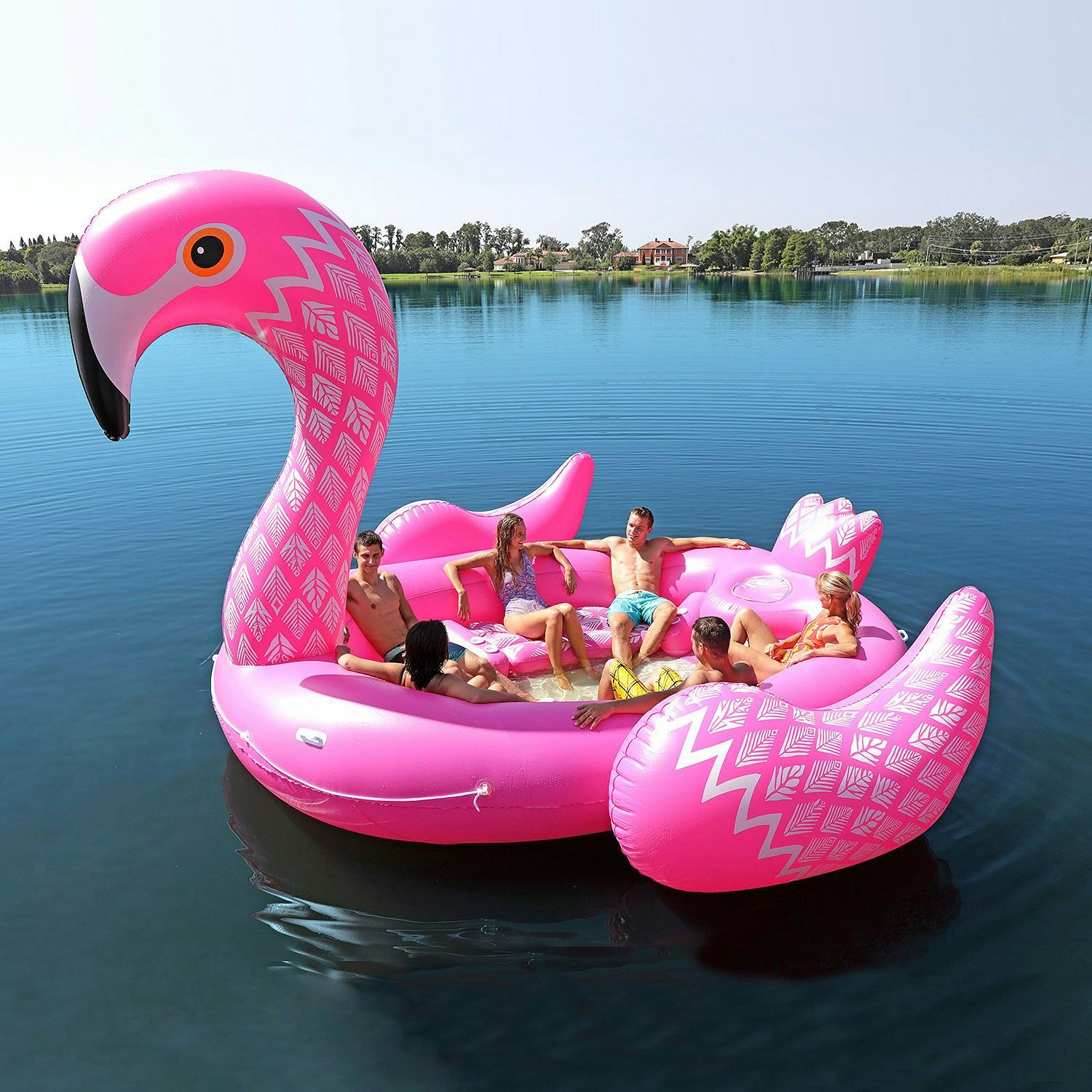 INFLATABLE ANIMAL DOUBLES PACK PARROT MONKEY FLAMINGO SUMMER JUNGLE FLOATS 
