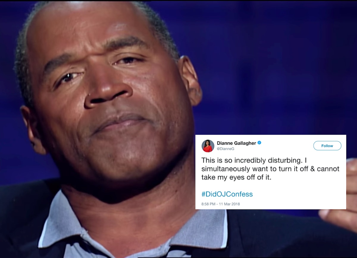 Tweets About The O J Simpson The Lost Confession Tv Special Completely Took Over