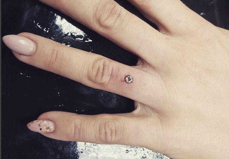 Dermal Diamond Finger Piercings May Make Rings Obsolete