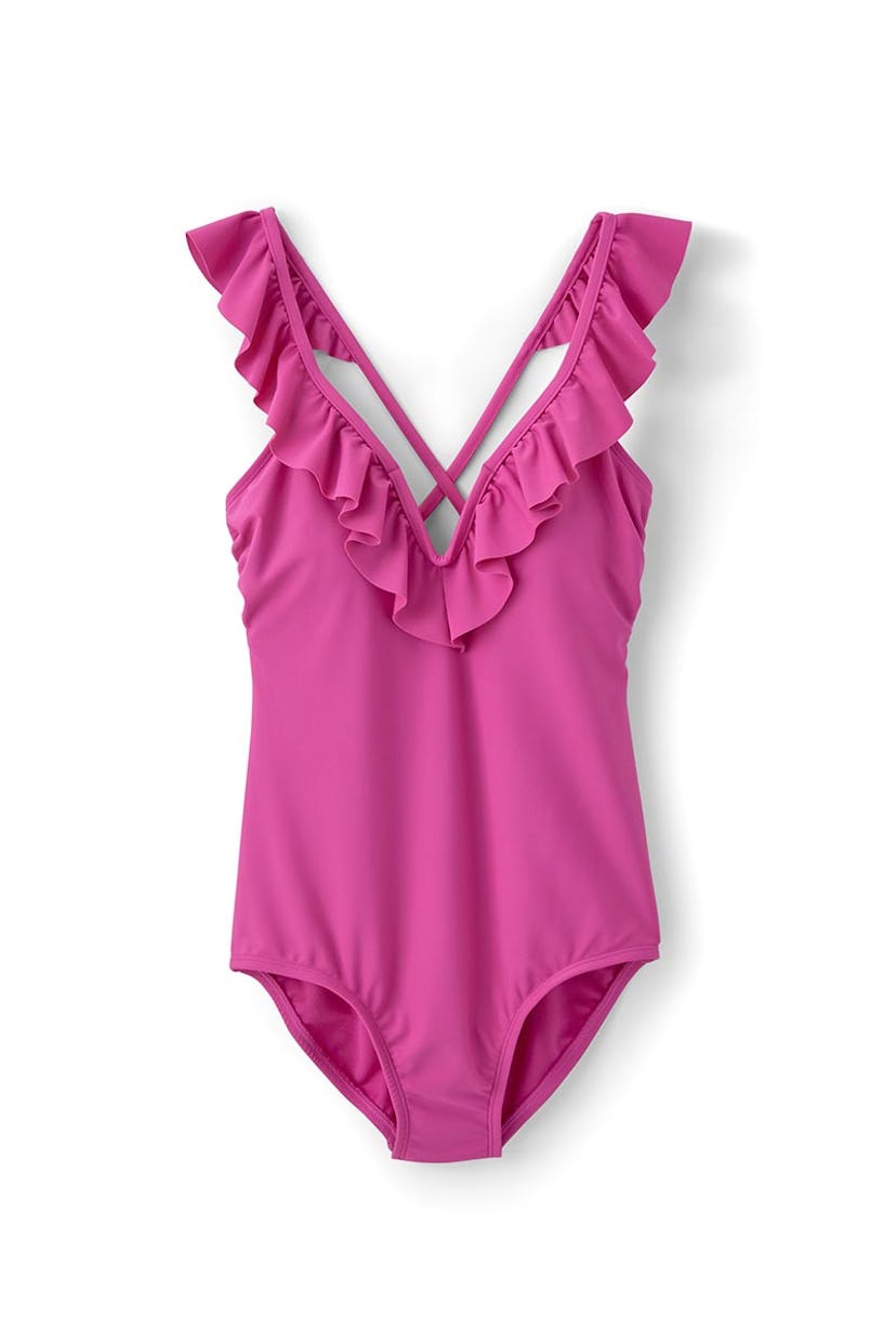 Time and Tru Ruffle One-Piece Swimsuit 