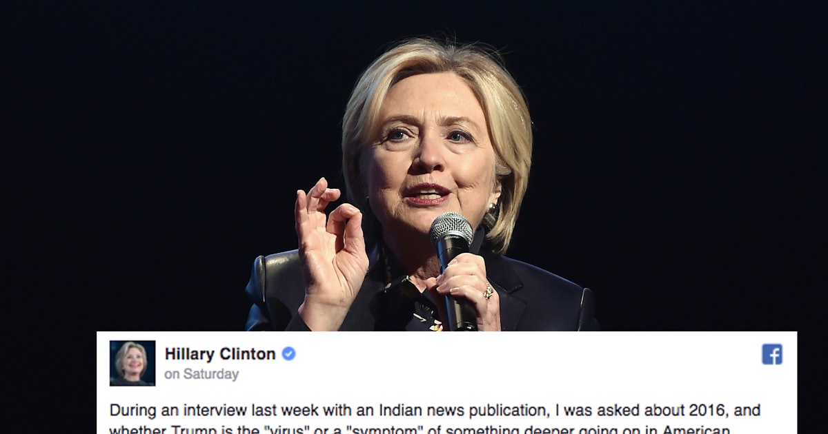 Hillary Clinton's Facebook Post About Her Trump Comments ...