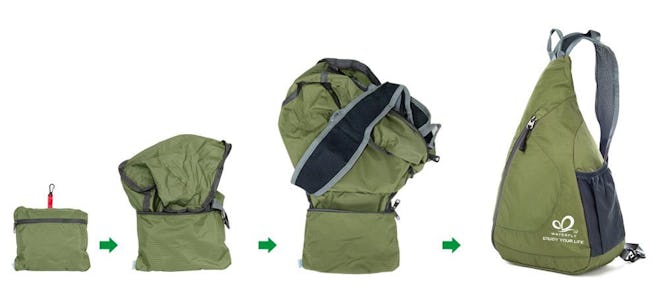 WATERFLY, Packable Shoulder Backpack Sling Chest