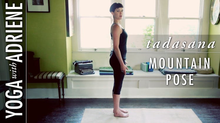 This Yoga with Adriene video has mountain pose as part of a spring equinox yoga sequence.