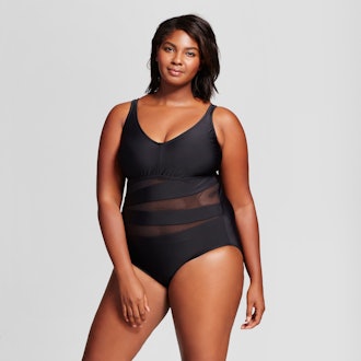 Mesh Cut Out One Piece 