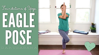 This yoga with Adriene video shows eagle pose as one of the yoga flow sequences for the spring equin...