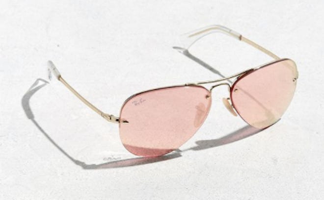 Ray-Ban Rimless Aviator Sunglasses 