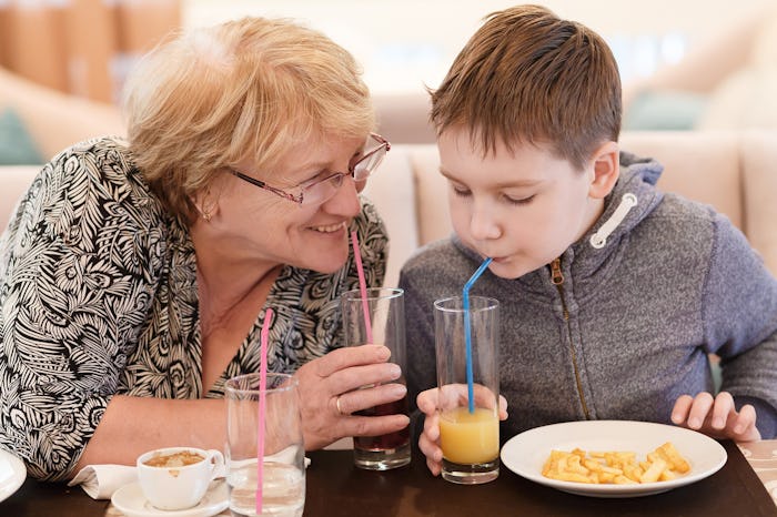 grandmother and grandson