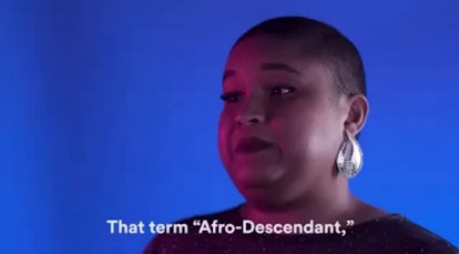 Mai-Elka Prado Gil talking about the term afro-descendant