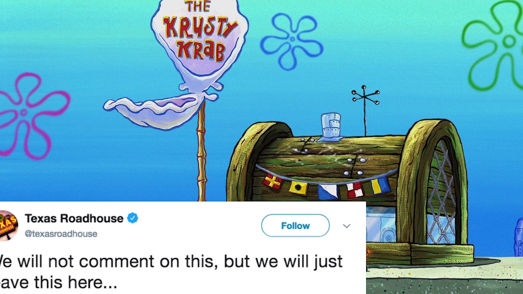 Texas Roadhouse Outback Steakhouse S Spongebob Twitter Feud Is