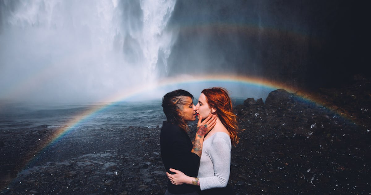 add rainbow to the frame lesbian photoshoot idea