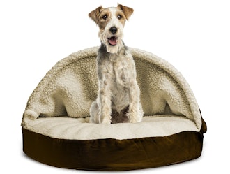 FurHaven Round Snuggery Burrow Pet Bed 
