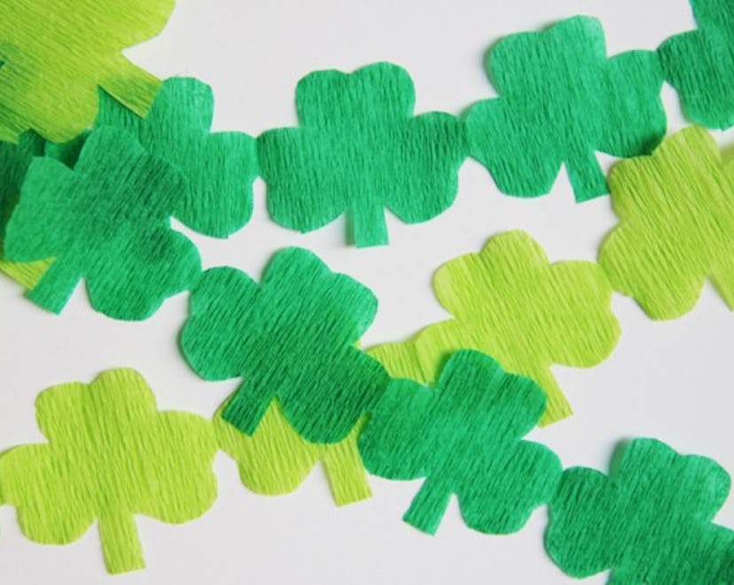 diy shamrock garland from studio diy blog is an easy st. patrick's day craft for kids
