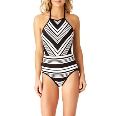 Time and Tru Women's Studio Stripe One-Piece Swimsuit
