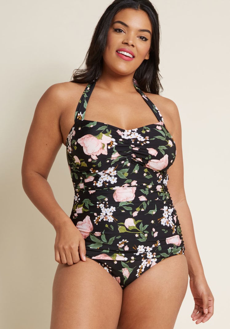 Bathing Beauty One-Piece Swimsuit in Cherry Blossoms