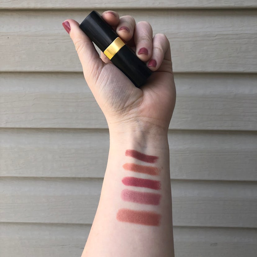 From top to bottom: Charlotte Tilbury Lipstick in Very Victoria, Penelope Pink, and The Duchess and ...