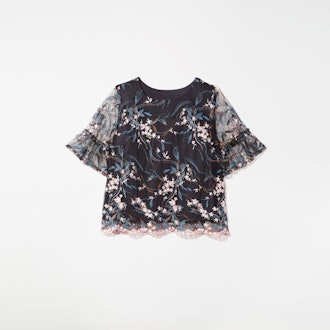 Tess Embroidered Mesh Top 