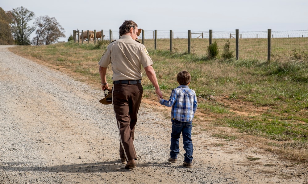 Image result for the walking dead rick and carl flashback