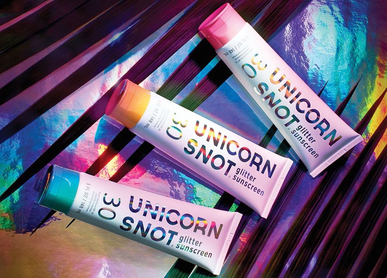 Unicorn store snot sunscreen