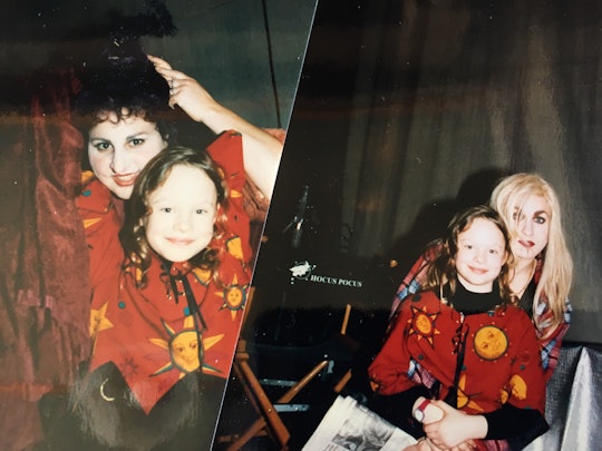 Thora Birch as a child with Kathy Najimy and Sarah Jessica Parker on the set of 'Hocus Pocus'