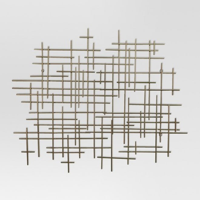 Mid-Century Metal Wall Décor Gold 36x30"