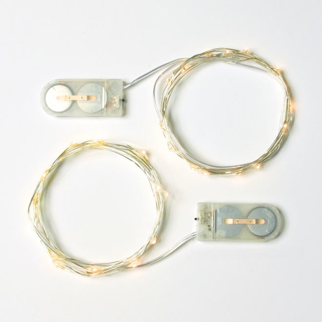 Two sets of Warm White Color Micro LED String Lights Battery
