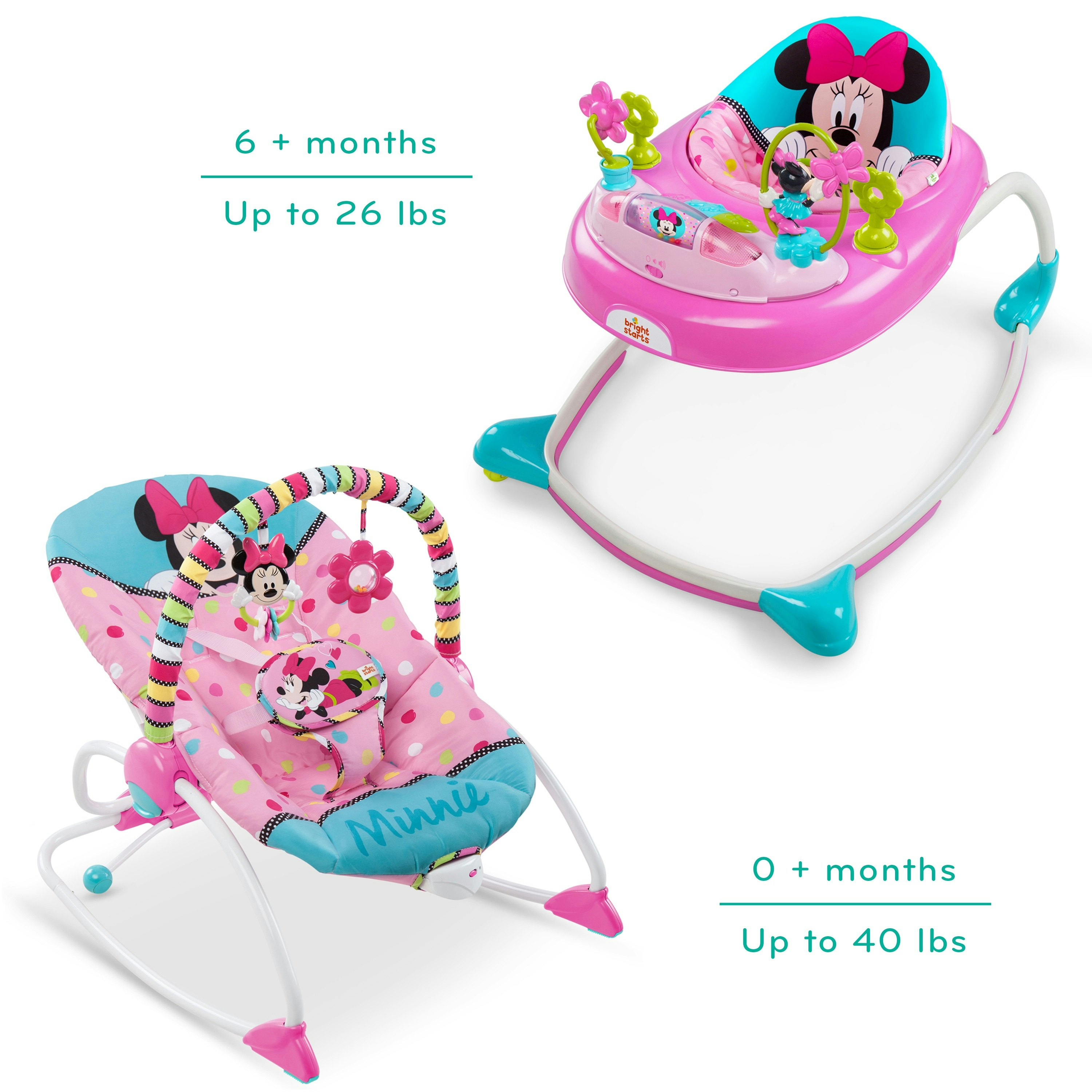 minnie mouse baby bouncer & rocker chair