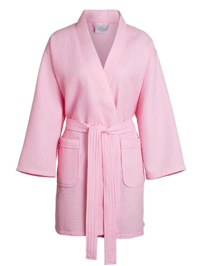 Short Waffle Bathrobe