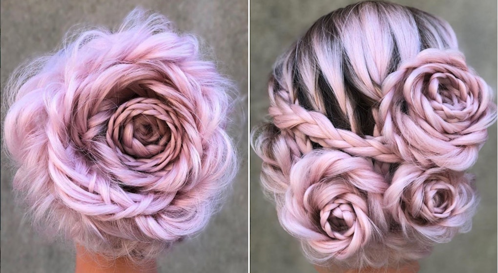 Braided Rose Hair Is The Perfect Proof That Spring Is In ...