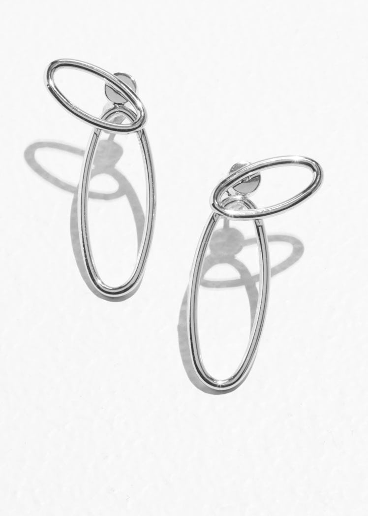 Oval Ring Dangle Earrings