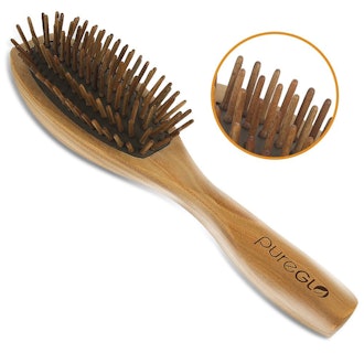 pureGLO Wooden Bristle Hairbrush