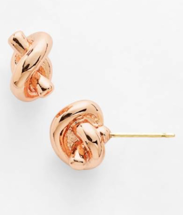 Sailors knot golden earrings 