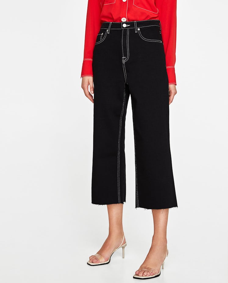 JEANS HIGH WAIST CULOTTE MIDNIGHT BLACK