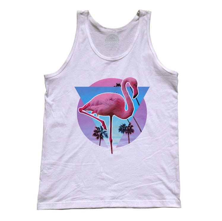 GEOMETRIC FLAMINGO TANK TOP