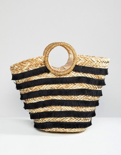 straw tote beach bag