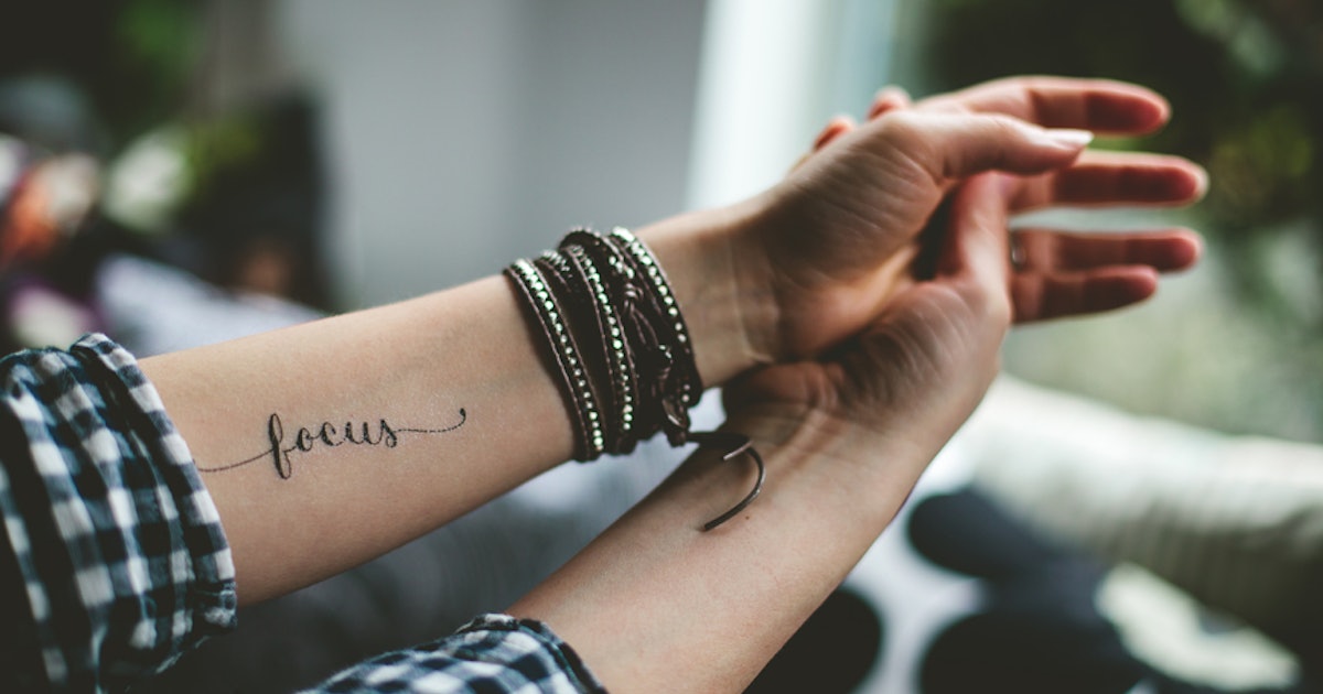 9 One Word Tattoos That Are So Simplistic & Beautiful