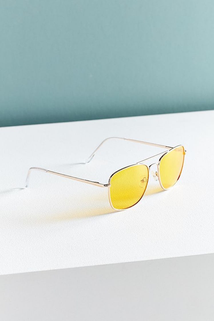 Far Out Translucent Metal Aviator Sunglasses