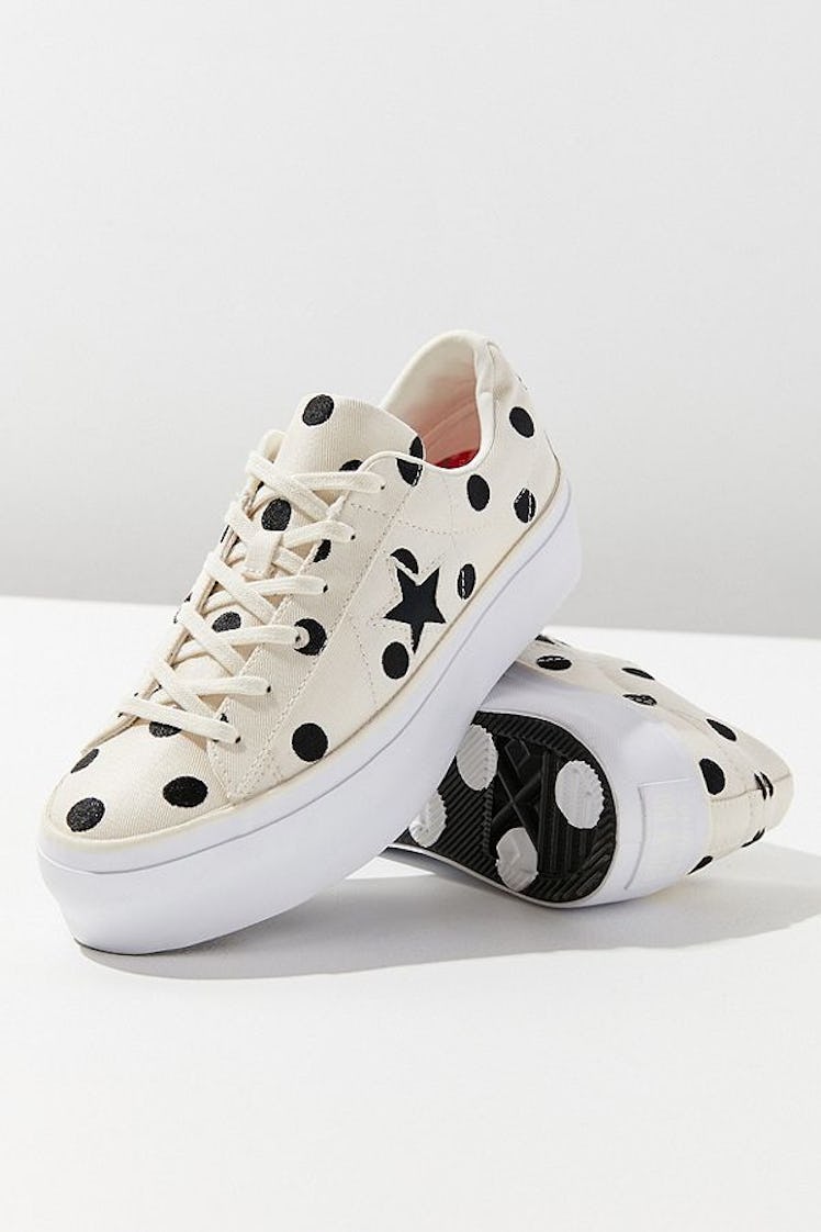 Converse One Star Polka Dot Platform Sneaker