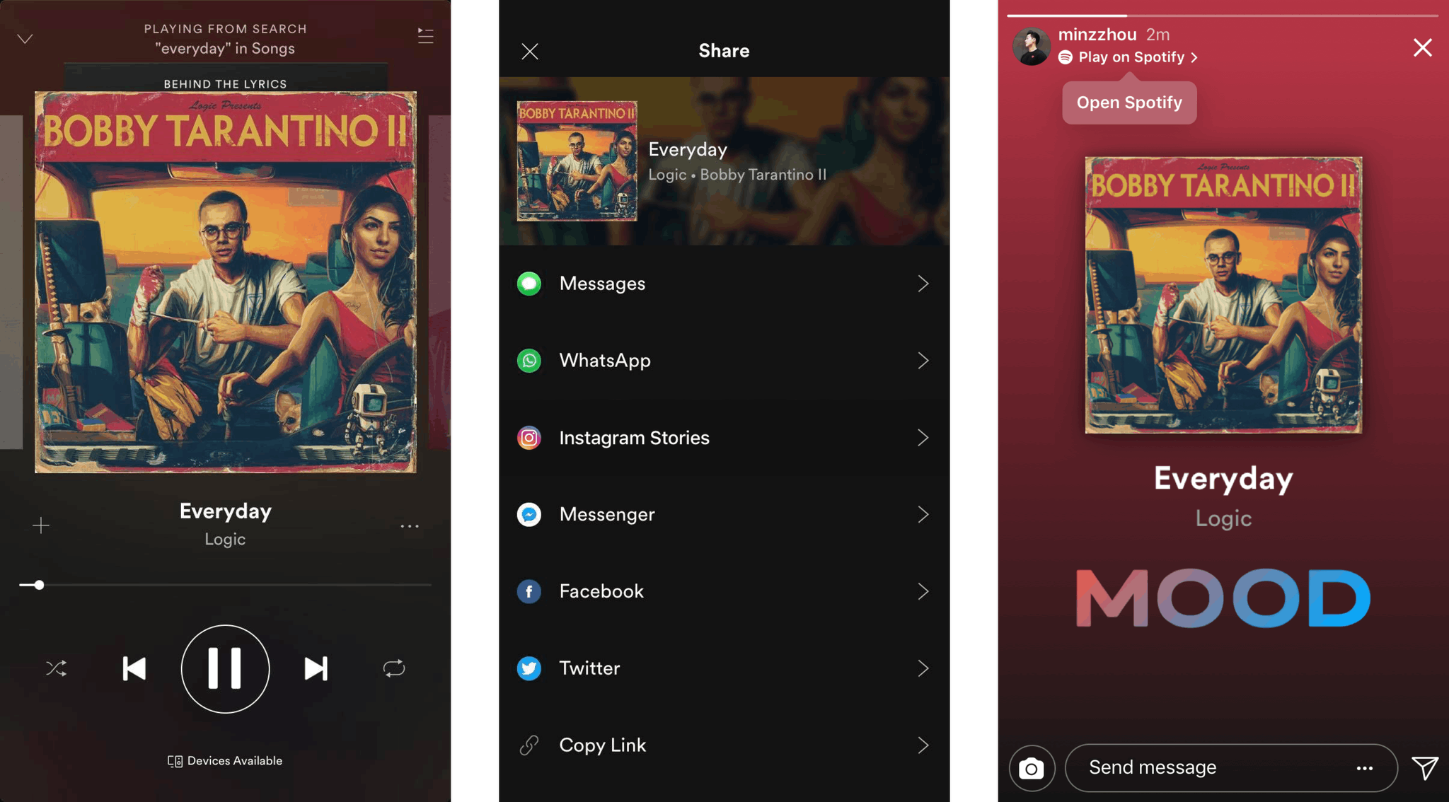 spotify only you instagram story