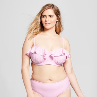 Xhilaration Women's Plus Size Ruffle Underwire Bikini Top