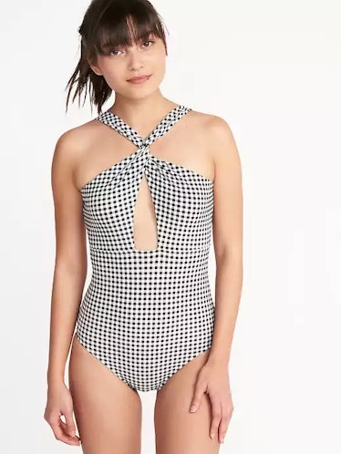 Twist-Strap Cutout Swimsuit for Women