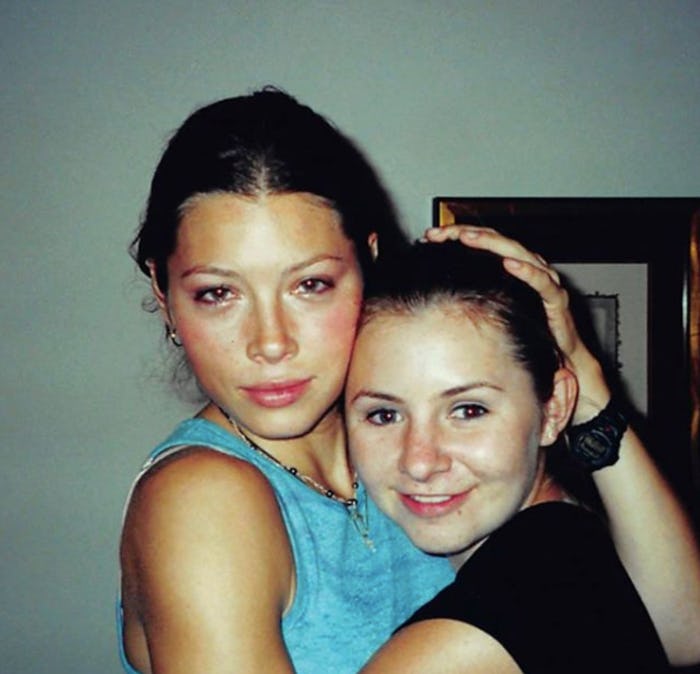'7th Heaven' star Beverley Mitchell posing with Jessica Biel