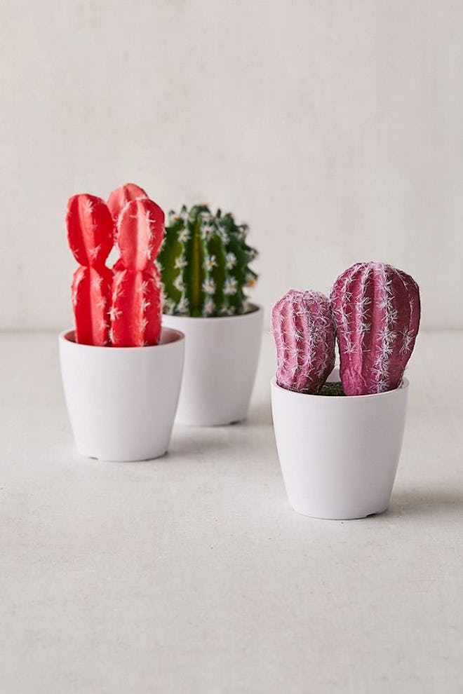Potted Faux 3” Cactus