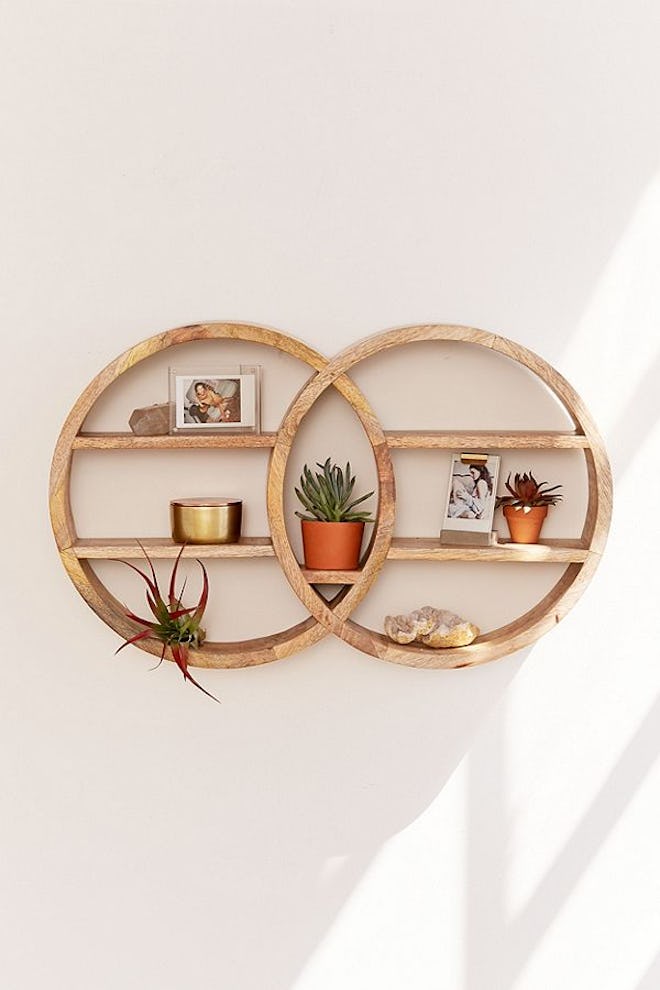 Dahlila Double Round Wall Shelf