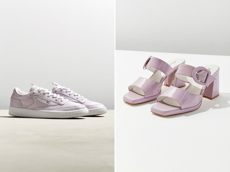 lilac coloured shoes