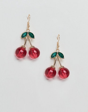 ASOS Resin Cherry Drop Earrings