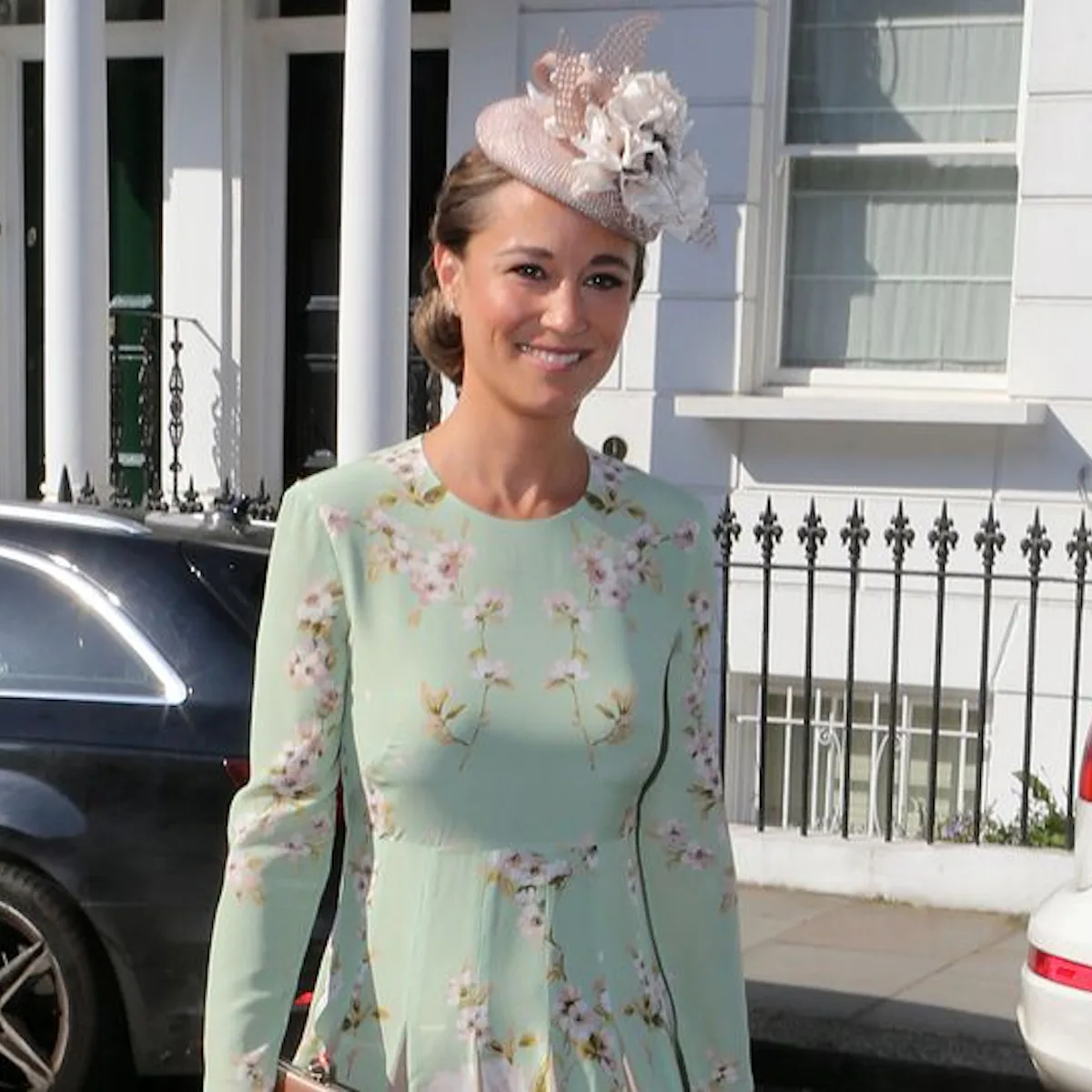 pippa middleton green dress Pippa Middleton is glamorous in green as she makes first major appearance since May